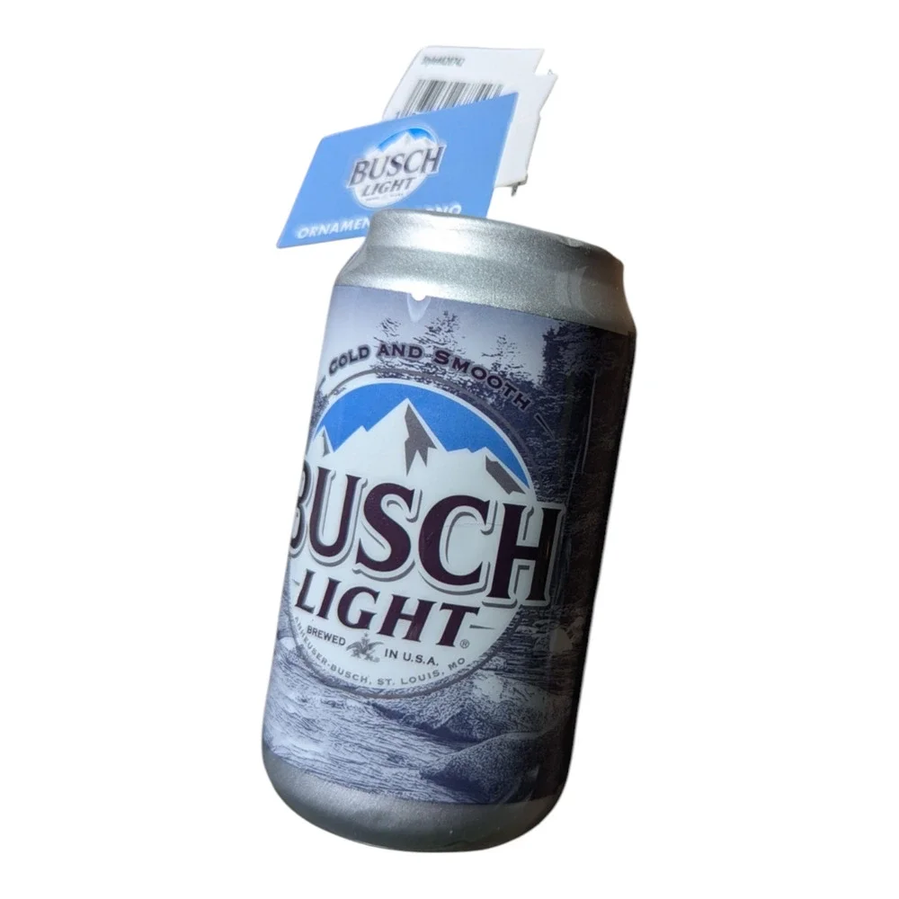 Busch Light Decoupage Holiday Christmas Ornament NWT Gifts